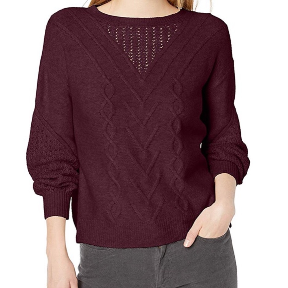 Lucky brand Women's Burgundy Sweater